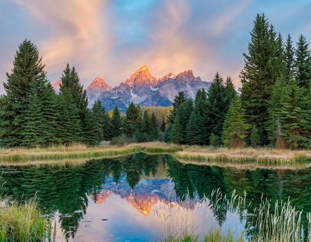 Grand Teton Sunrise At Schwabacher Landing