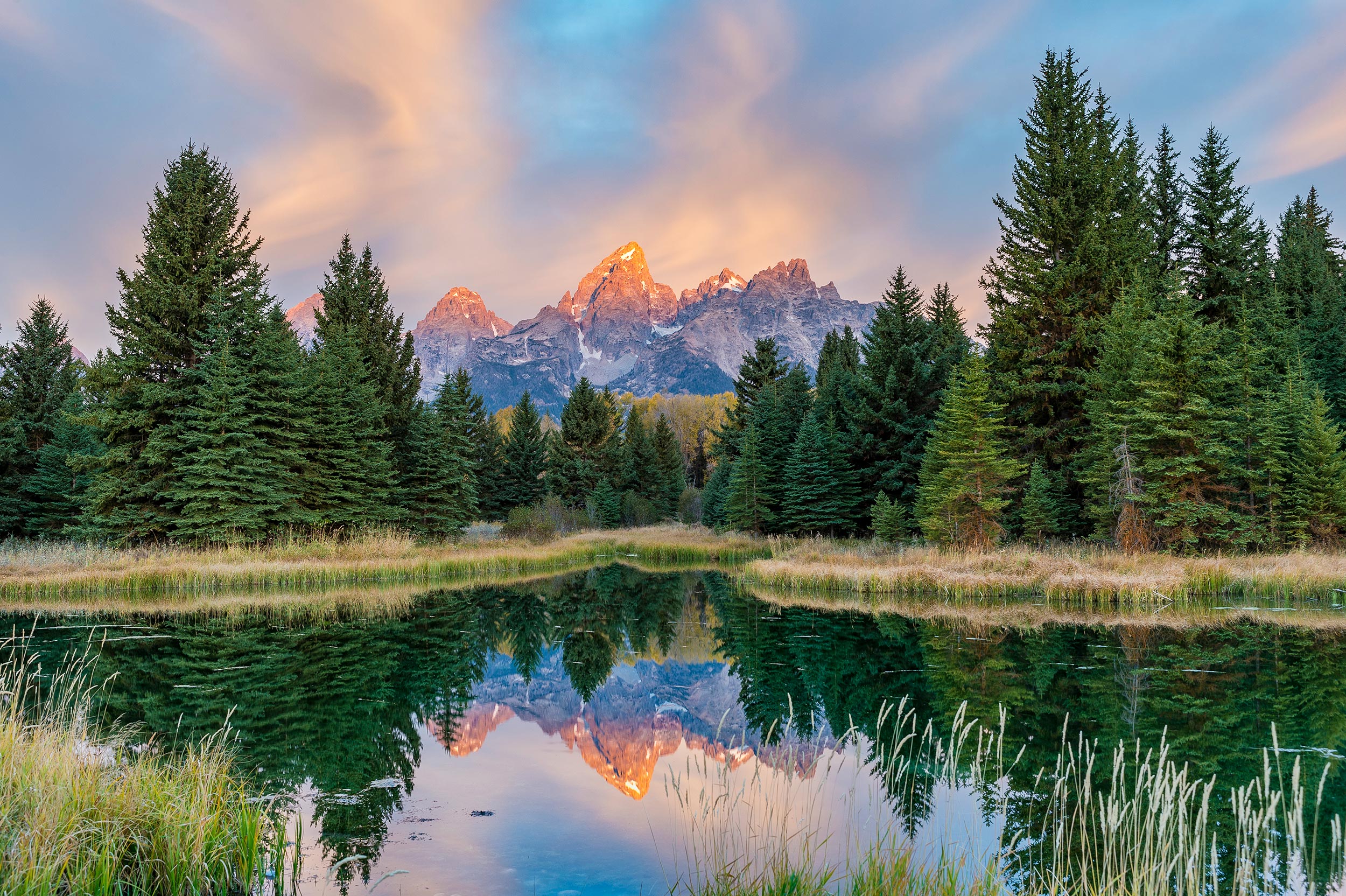 Grand Teton Sunrise At Schwabacher Landing